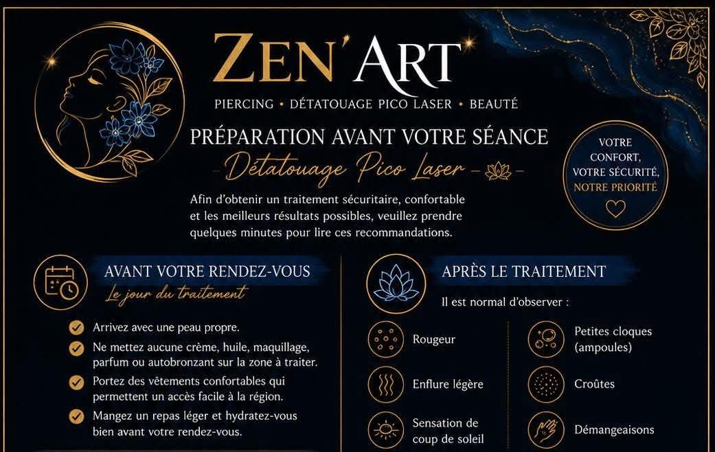 Clinique Zen'Art à Donnacona – services de laser et piercing
